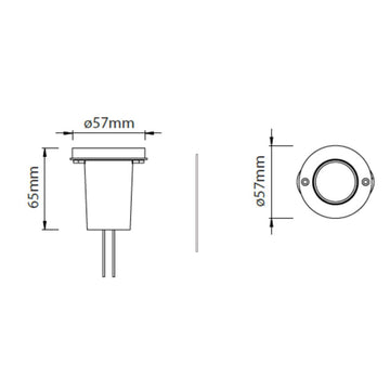 Luminario empotrar en piso EYE CIRCULAR LED 1.5W 30° luz neutra cálida (3000K) 110-220V acabado grafito de Ventor