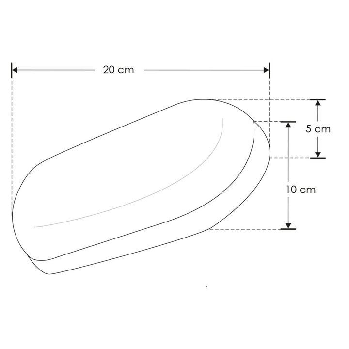 Ovalo de luz tipo bulk para muro 15W luz cálida fabricado en policarbonato de iLumileds