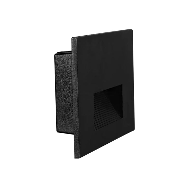 Luminario de cortesía con sensor de movimiento oculto 2W luz cálida (3000K), compatible con registro tipo chalupa, de policarbonato negro y blanco, 85-265V de iLumileds