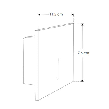 Luminario de cortesía salida de luz lineal con sensor de movimiento oculto 2W luz cálida (3000K), compatible con registro tipo chalupa, de policarbonato negro y blanco, 85-265V de iLumileds