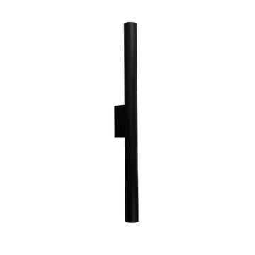 Cilindro de muro 30cm luz directa / indirecta 6W luz cálida (3000K) 85-265V, para exterior fabricado en policarbonato negro de iLumileds