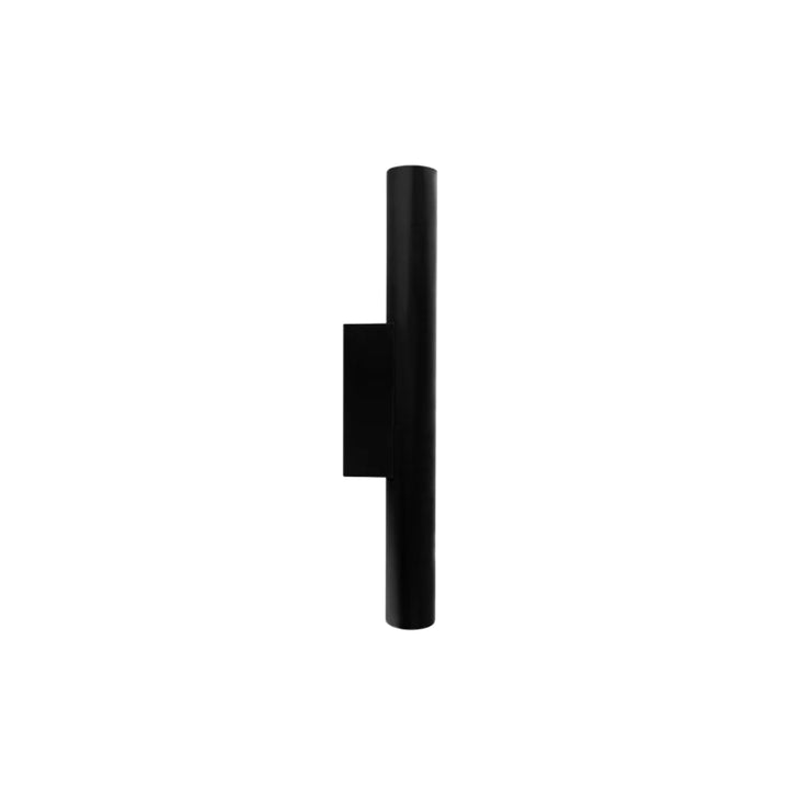 Cilindro de muro 30cm luz directa / indirecta 6W luz cálida (3000K) 85-265V, para exterior fabricado en policarbonato negro de iLumileds