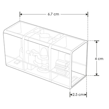 Cople en 180°, mecánico y electrificado, policarbonato transparente, para luminarios de la serie ILUINTWS, conexión horizontal de iLumileds