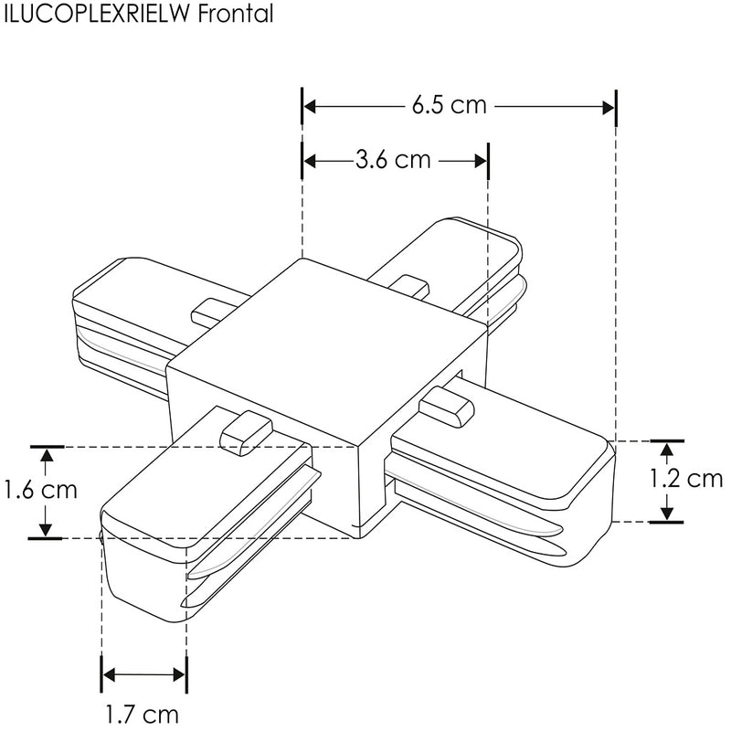 Conector en X para riel electrificado de iLumileds