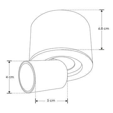 Luminario telescopico dirigible 6W 38° con cambio de color ajustable (Cálido / Neutro / Frío) parasobreponer de iLumileds