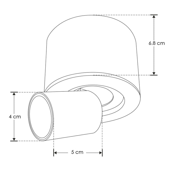 Luminario telescopico dirigible 6W 38° con cambio de color ajustable (Cálido / Neutro / Frío) parasobreponer de iLumileds