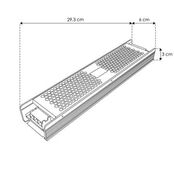 Fuente de poder atenuable 350W (280W máx.) 24V cc compatible con 5 modos: TRIAC, 0-10V, 1-10V, PWM y potenciómetro 110-130Vca de iLumileds
