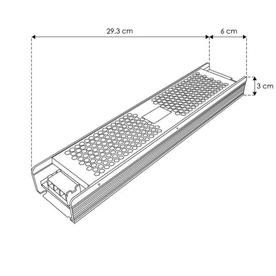 Fuente de poder atenuable 350W (280W máx.) 24V cc compatible con 5 modos: TRIAC, 0-10V, 1-10V, PWM y potenciómetro 110-130Vca de iLumileds