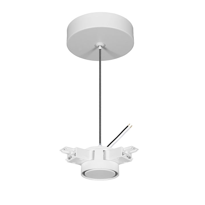 Cople de conexiones horizontal para dos luminarios ajustable de 45 a 190° para suspender con unión iluminada 1W sereie DW opciones color de luz 127V, con 10 cm de cables de alimentación de iLumileds