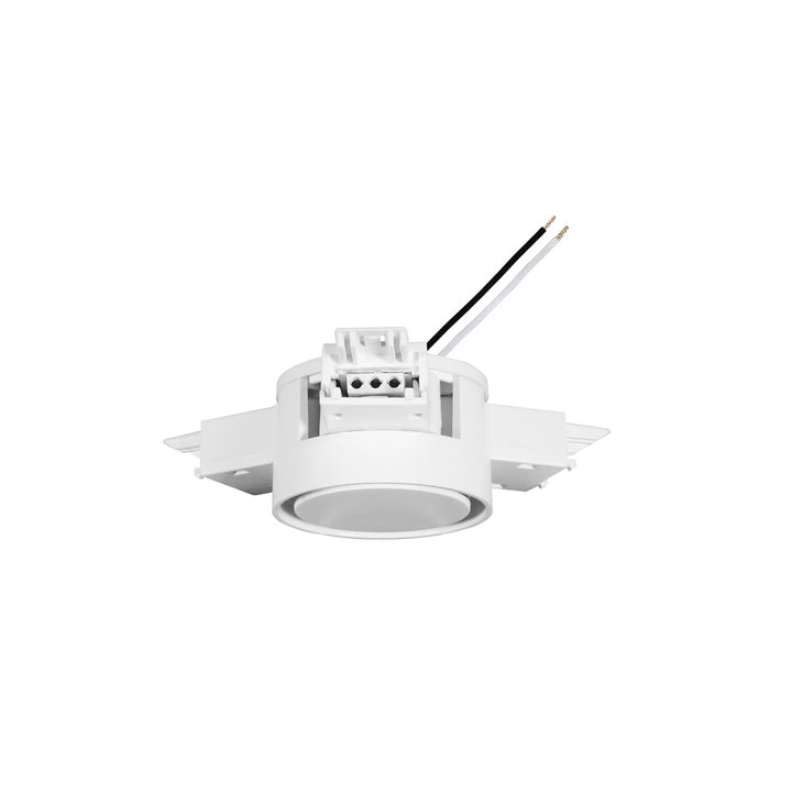 Cople de conexiones horizontal para tres luminarios ajustable de 45 a 190° para suspender con unión iluminada 1W sereie DW opciones color de luz 127V, con 10 cm de cables de alimentación de iLumileds