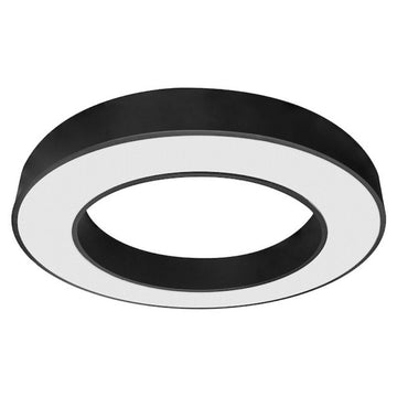 Luminario tipo aro de sobreponer o suspender 48W acabado negro opciones color de luz de iLumileds