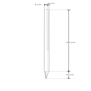 Estaca para jardín 120cm 7W luz cálida (3000K), incluye estaca para fijar en piso 100-240V de iLumileds