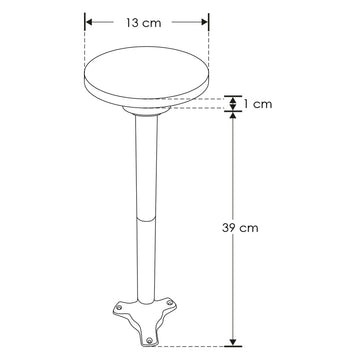 Bolardo 6W luz directa hacia abajo, luz cálida (3000K) de 39cm incluye base y estaca de iLumileds