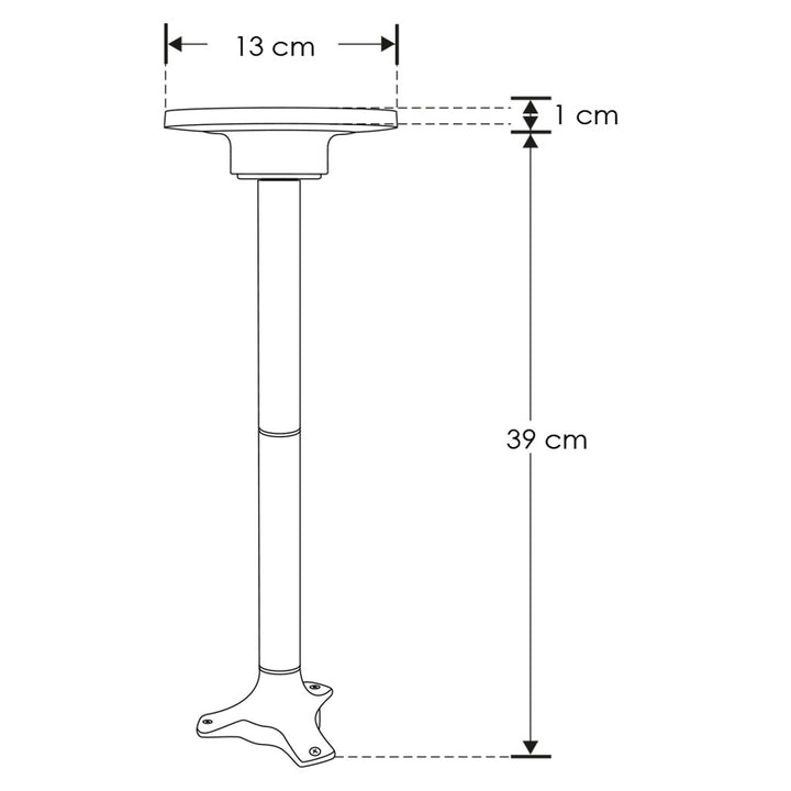Bolardo 6W luz directa hacia abajo, luz cálida (3000K) de 39cm incluye base y estaca de iLumileds