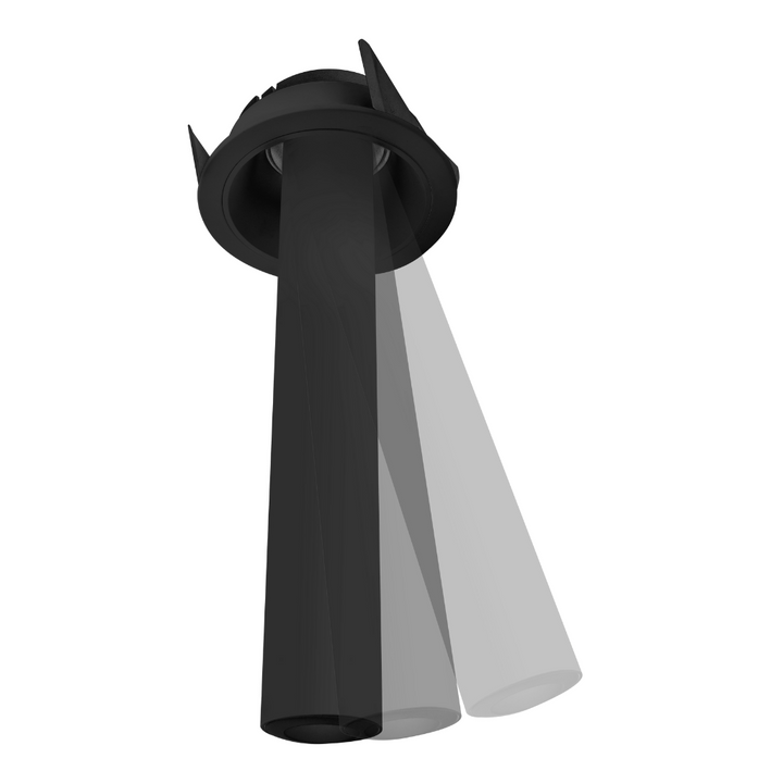 Luminario empotrar tipo flauta 17cm dirigible 7W luz cálida 38° de iLumileds