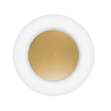 Luminario decorativo de muro circulo Ø25cm 9W luz cálida acabado dorado o negro con fondo blanco de iLumileds