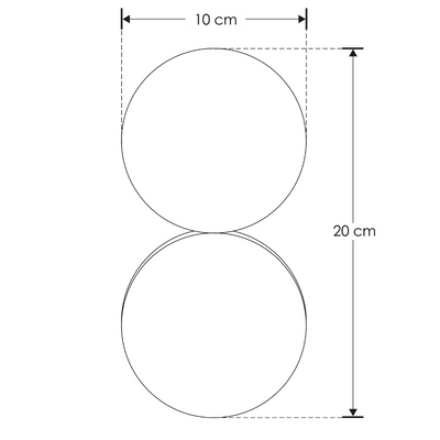 Luminario decorativo de muro doble circulo 5W luz cálida acabado dorado de iLumileds