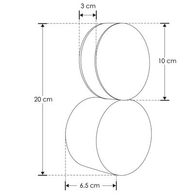 Luminario decorativo de muro doble circulo 5W luz cálida acabado dorado de iLumileds