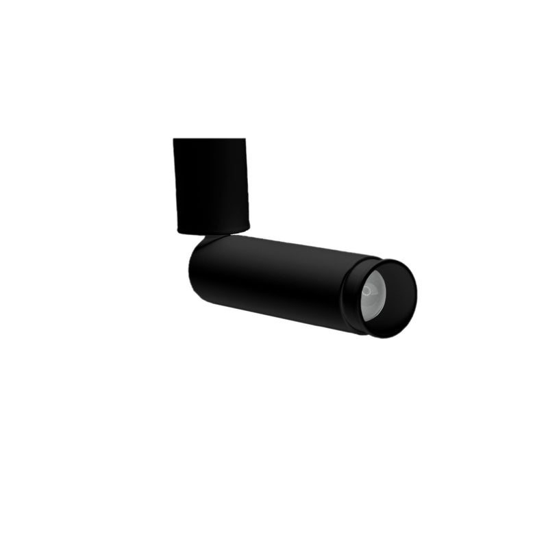 Proyector cilíndrico 5W ángulo de salida ajustable 10 a 50°,  cuerpo de 20cm, luz cálida (3000K) opción acabado negro o blanco de línea Europea iLumileds