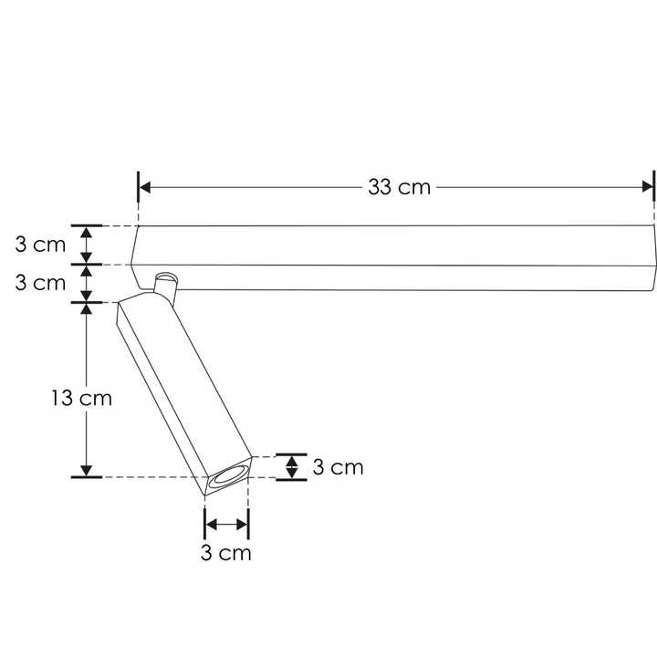 Luminario sobreponer una cabeza lineal dirigible 5W 38° luz cálida acabado negro de iLumileds