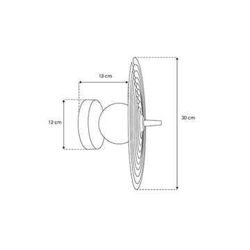 Luminario MiLá 2 para muro con esfera difusa con base G9, fabricado en aluminio acabado negro con blanco de línea Europea iLumileds
