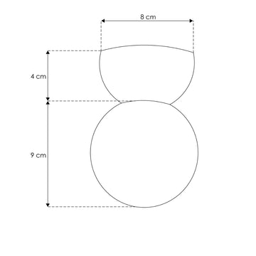 Luminario de yeso para sobreponer con esfera de cristal para foco G9 opción acabado gris o blanco de línea Europea iLumileds