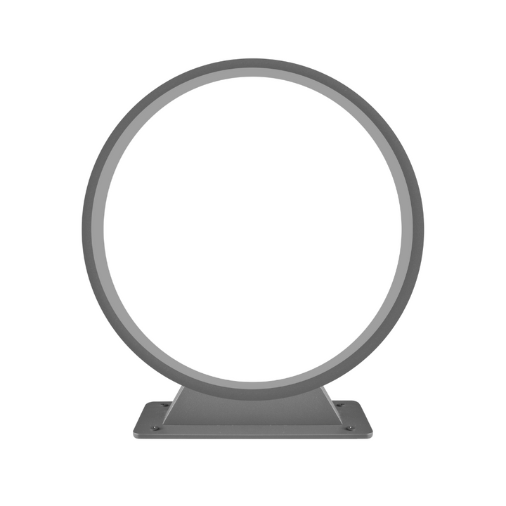 Bolardo aro de luz Gropi 5W luz cálido Ø30cm acabado gris con acrílico difuso anti-reflejante de iLumileds