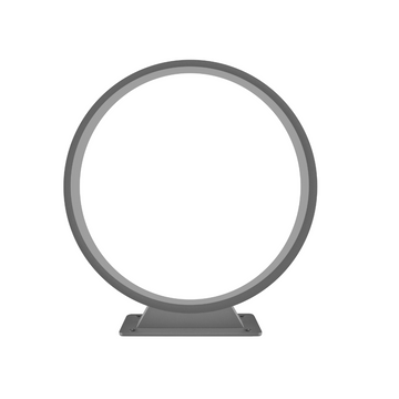 Bolardo aro de luz Gropi 5W luz cálido Ø40cm acabado gris con acrílico difuso anti-reflejante de iLumileds