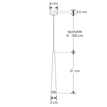 Luminario Bert suspender cilíndro cónico 7W luz cálida 120° de iLumileds