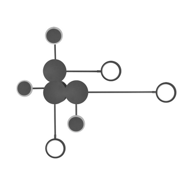Luminario decorativo contemporaneo en efecto simétrico luz indirecta 30w luz cálida acabado negro de iLumileds