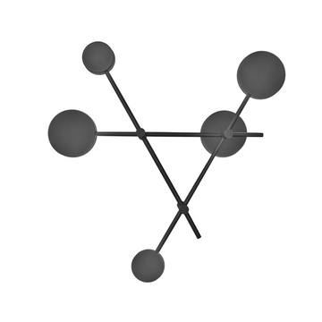 Luminario decorativo contemporaneo en A efecto simétrico luz indirecta 27w luz cálida acabado negro de iLumileds