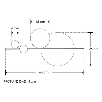 Luminario decorativo contemporaneo en efecto simétrico luz indirecta 13w luz cálida acabado dorado / negro / blanco de iLumileds