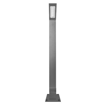 Bolardo recto 6W luz cálido 60cm acabado gris con acrílico difuso anti-reflejante de iLumileds