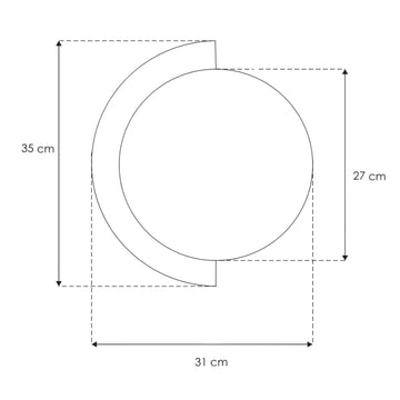 Luminario TaLó para muro 16W luz cálida 3000K fabricado en aluminio acabado negro 100-265V de línea Europea iLumileds