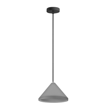 Luminario Vendeve suspender cónico de yeso base E27 acabado gris o blanco de iLumileds