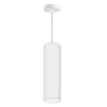 Luminario Liani suspender cilíndrico de yeso base GU10 acabado gris o blanco de iLumileds