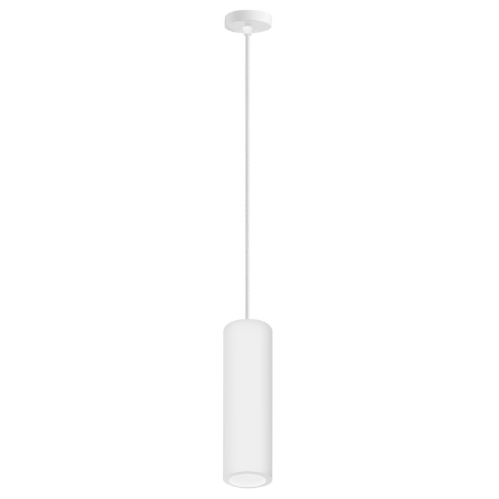 Luminario Liani suspender cilíndrico de yeso base GU10 acabado gris o blanco de iLumileds