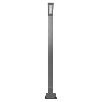 Bolardo recto 6W luz cálido 80cm acabado gris con acrílico difuso anti-reflejante de iLumileds