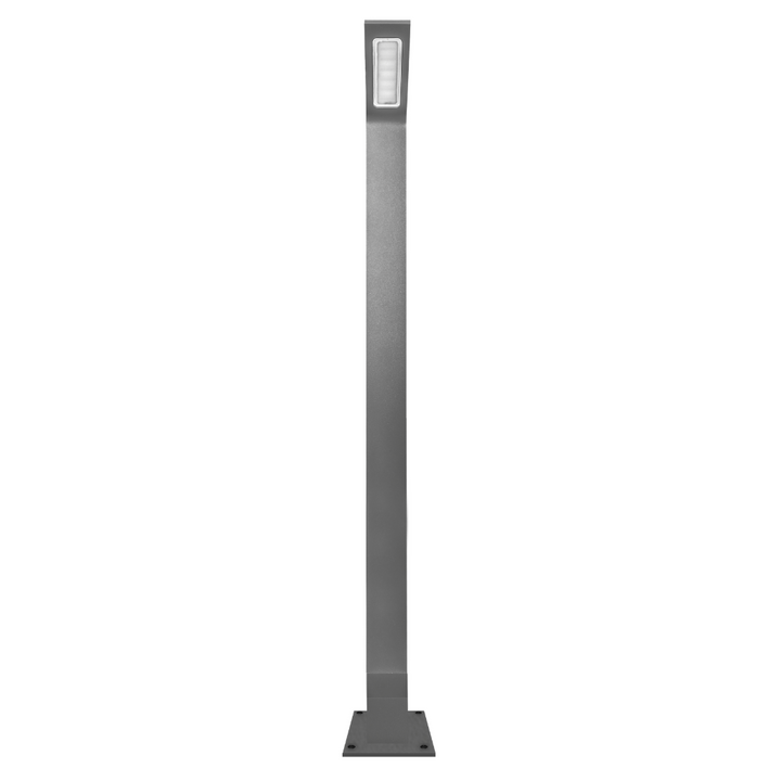 Bolardo recto 6W luz cálido 80cm acabado gris con acrílico difuso anti-reflejante de iLumileds