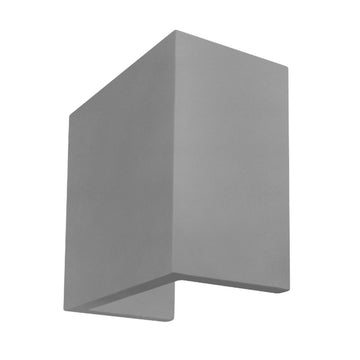 Luminario cuadrado de Yeso 12.5x12.5cm para muro, incluye base G9 de iLumileds