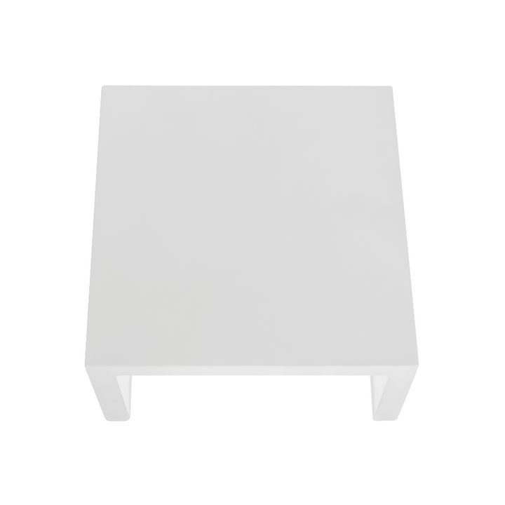 Luminario cuadrado de Yeso 12.5x12.5cm para muro, incluye base G9 de iLumileds