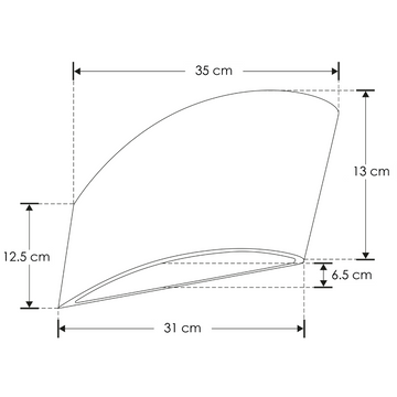 Luminario plano con doble salida de luz de Yeso para muro, incluye base E14 de iLumileds