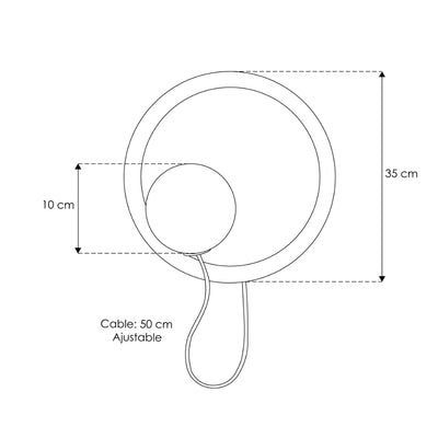 Luminario de suspender con esfera de luz movible con base G9 de línea Europea iLumileds