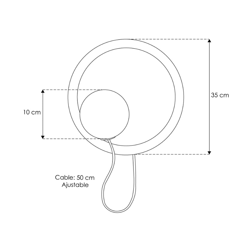 Luminario de suspender con esfera de luz movible con base G9 de línea Europea iLumileds