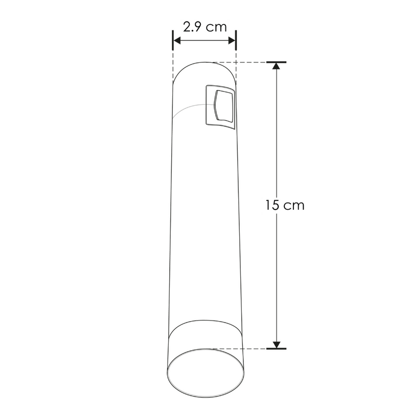 Módulo Cilíndrico LED 5W luz cálida (3000K) 120° 24V acabado dorado línea Europa iLumileds