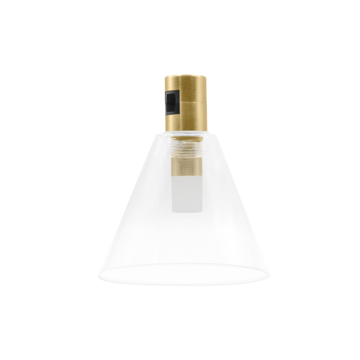 Módulo Tadema Cristal Cónico LED 5W luz cálida (3000K) 360° 24V acabado dorado línea Europa iLumileds