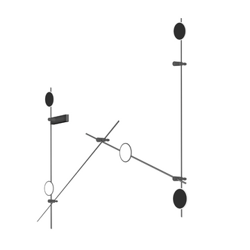 Luminario decorativo contemporaneo XL en efecto simétrico luz indirecta 45w luz atenuable 0-10V, 1-10V, PWM, Potenciómetro, TRIAC cálida acabado negro de iLumileds
