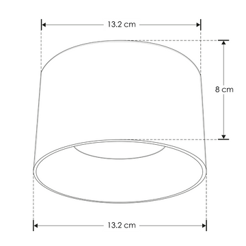 Luminario sobreponer cilíndrico bajo deslumbramiento de Yeso 5W luz cálida de iLumileds