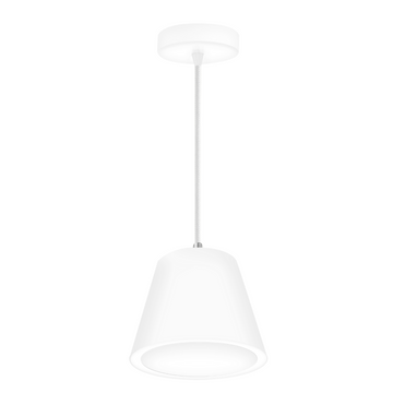 Luminario PLá suspender cónico pequeño de yeso 5W luz cálida acabado gris o blanco de iLumileds