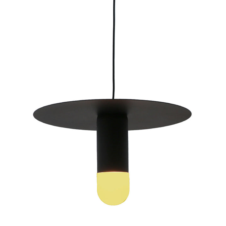 Luminario Bauttí Módulo LED Capsular suspender 7W luz cálida pantalla extendida acabado negro de iLumileds